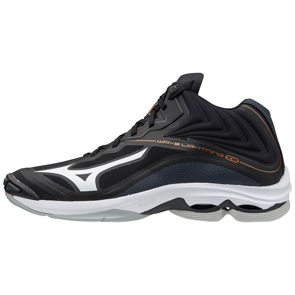 Scarpe Volley Mizuno Wave Lightning Z6 Mid Uomo - Nere/Bianche - 36942-TPUJ